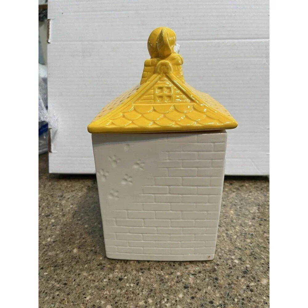 Vintage Animal House Cookie Jar Cat Dog Ceramic Kitchen Canister